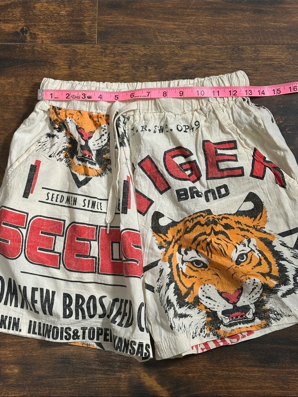 π― Vintage Tiger Seed Sack Boxer Shorts Elastic Drawstring! π - Picture 5 of 7